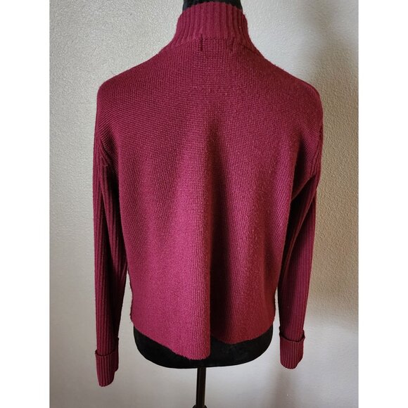 Jaclyn Smith Womens Faux Suede Zip-Up Jacket Knit Sweater Large - Picture 3 of 8